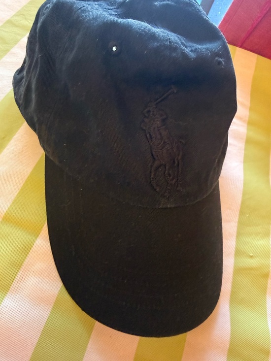 Polo Ralph Lauren Other - Polo Ralph Lauren big pony all black twill baseball cap hat OS EUC